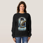 Frozen Harmony Schattigee Ice Penguin spelen Brass Trui (Voorkant volledig)
