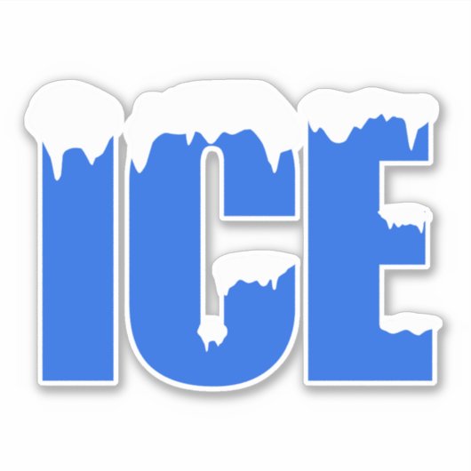 Frozen Ice Cold Store Party Decal Sticker (Voorkant)
