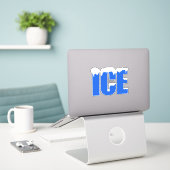 Frozen Ice Cold Store Party Decal Sticker (Laptop op bureau)