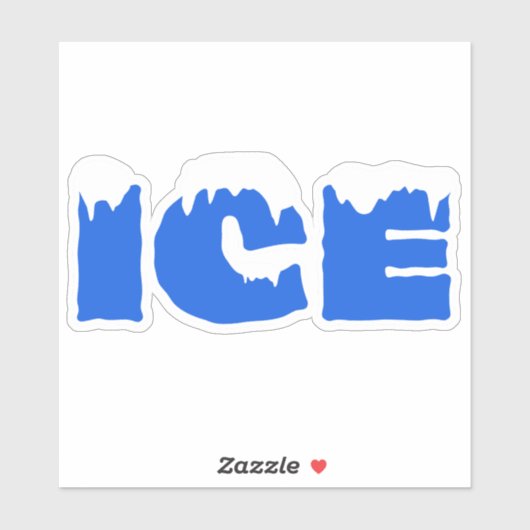 Frozen Ice Cold Store Ski Party Decal Sticker (Vel)