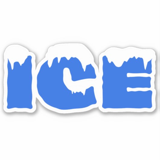 Frozen Ice Cold Store Ski Party Decal Sticker (Voorkant)