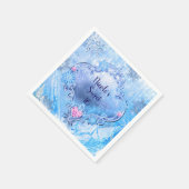Frozen Ice & Sneeuwvlokken Winter Wonderland Party Servetten (Hoek)