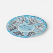 Frozen Ice Winter Wonderland Big Snowflake Party Papieren Bordje (Gekanteld)