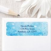 Frozen Ice Winter Wonderland Retouradreslabels Etiket (Insitu)