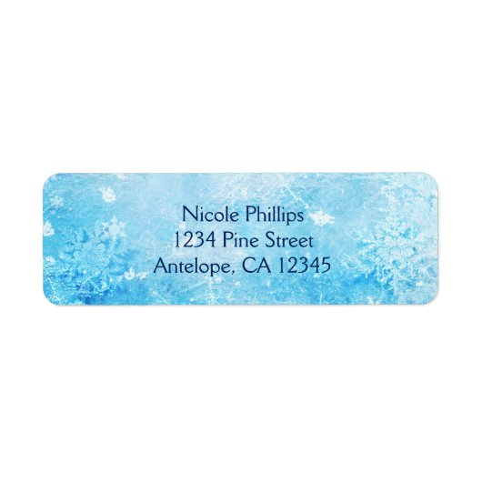 Frozen Ice Winter Wonderland Retouradreslabels Etiket (Voorkant)