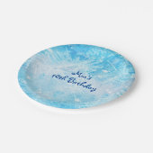 Frozen Ice Winter Wonderland Sneeuwvlok Borden Papieren Bordje (Gekanteld)