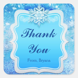 Frozen Ice Winter Wonderland Sneeuwvlok Stickers