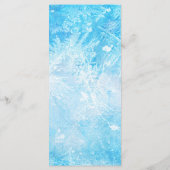 Frozen Ice Winter Wonderland Snowflake Party Menu (Achterkant)