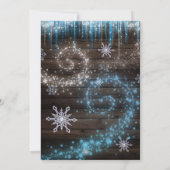 Frozen Icicles Winter Wonderland Baby shower Kaart (Achterkant)
