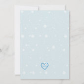 Frozen in Five Snowflake Birthday Invitation Kaart (Achterkant)