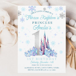 Frozen Kingdom Castle Prinses Verjaardagsfeestje Kaart
