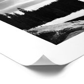 Frozen Lake Black and White Fotografie Poster (Hoek)