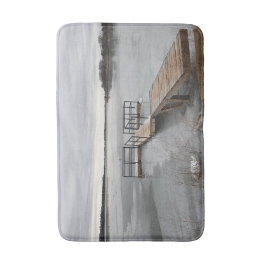 Frozen Lake Dock Badmat (Voorkant Verticaal)