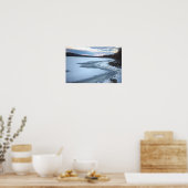 Frozen Lake met stenen Poster (Keuken)