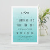 Frozen Lake Ombre | huwelijksuitnodiging Kaart (Staand voorkant)