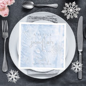 Frozen Little Snowflake Blue Baby shower Servet