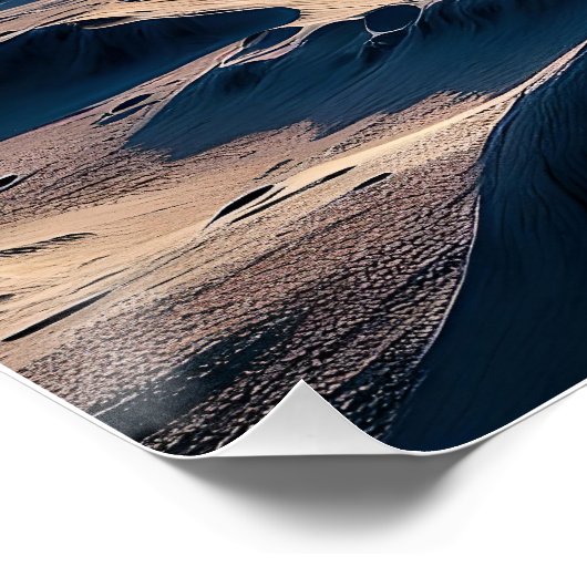 Frozen Moon van een Ringged Giant Perfect Poster (Hoek)