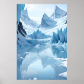 Frozen Mountain Lake Poster (Voorkant)