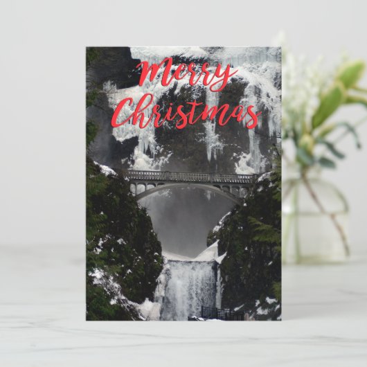 Frozen Multnomah Herfsten Kerst Kaart (Staand voorkant)