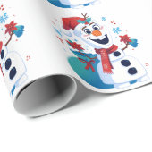 Frozen Olaf - Feestelijke Cartoon Sneeuwman met Ro Cadeaupapier (Rol Hoek)