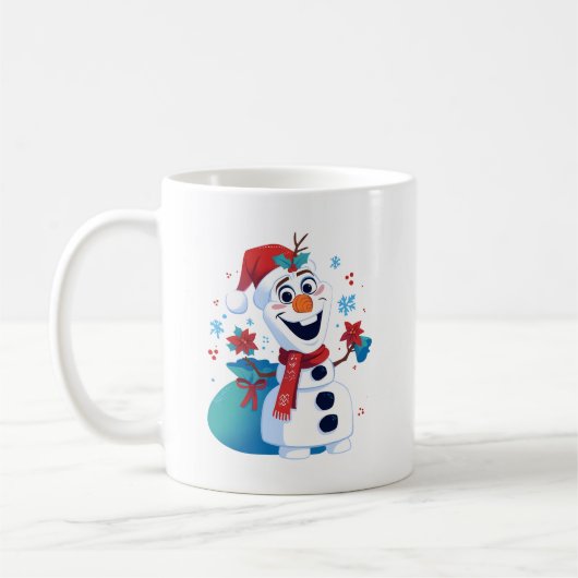 Frozen Olaf - Feestelijke Cartoon Sneeuwman met Ro Koffiemok (Links)