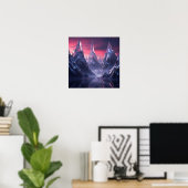 Frozen Peaks of the Twilight Realm Poster (Thuiskantoor)