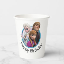 Frozen-personages papieren bekers (verjaardagsthem