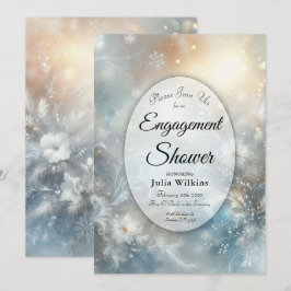Frozen Petals in a Golden Winter Mist Engagement  Kaart