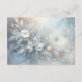 Frozen Petals in a Golden Winter Mist Wedding Informatiekaartje (Achterkant)