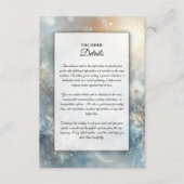 Frozen Petals in a Golden Winter Mist Wedding  Informatiekaartje (Voorkant)