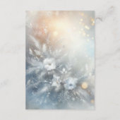 Frozen Petals in a Golden Winter Mist Wedding  Informatiekaartje (Achterkant)