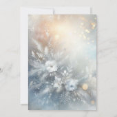 Frozen Petals in een Golden Winter Mist bruiloft Save The Date (Achterkant)