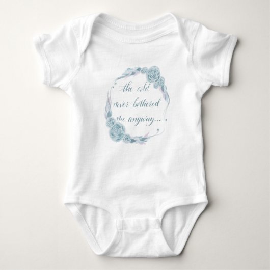 Frozen quote baby jumpsuit romper (Voorkant)