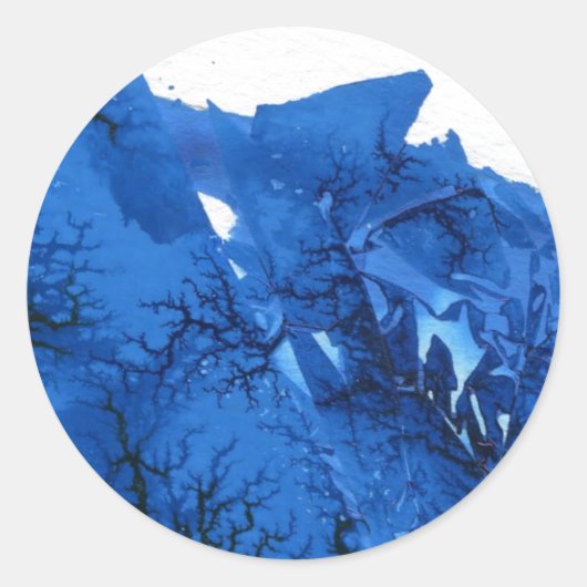 "Frozen Ridge #4" Abstract Design Sticker (Voorkant)