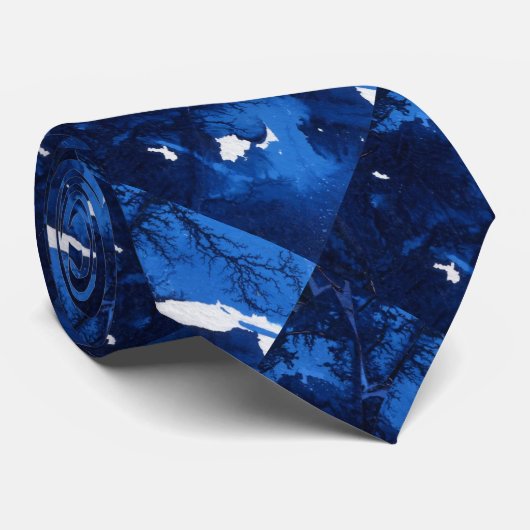 "Frozen Ridge" Abstract ontwerp-Stropdas Stropdas (Opgerold)