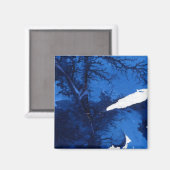 "Frozen Ridge" Abstracte Art Magnet (Voorkant / Achterkant)