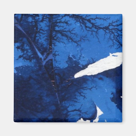 "Frozen Ridge" Abstracte Art Magnet (Voorkant)