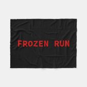 Frozen Run Fleece Deken (Voorkant (Horizontaal))