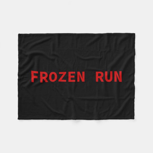 Frozen Run Fleece Deken (Voorkant (Horizontaal))