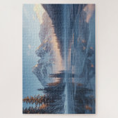 Frozen Serenity – Majestic Winter Lake Landscape Legpuzzel (Verticaal)