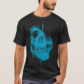 Frozen Skull beroemd gemaakt door Eerie Blue Decay T-shirt (Voorkant)