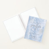 Frozen Snowflake Blue Baby Shower Guest Book Notitieboek (Binnen)
