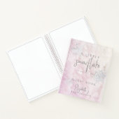 Frozen Snowflake Pink Baby Shower Guest Book Notitieboek (Binnen)