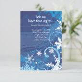 FROZEN SNOWFLAKES Bar Bat Mitzvah Party Card Kaart (Staand voorkant)