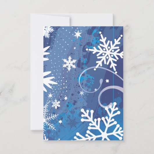 FROZEN SNOWFLAKES Bar Bat Mitzvah Party Card Kaart (Achterkant)