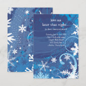 FROZEN SNOWFLAKES Bar Bat Mitzvah Party Card Kaart (Voorkant / Achterkant)