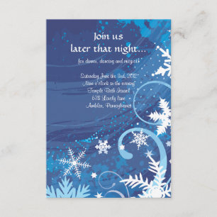 FROZEN SNOWFLAKES Bar Bat Mitzvah Party Card Kaart