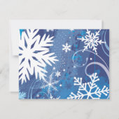 FROZEN SNOWFLAKES Bar Bat Mitzvah Reply Card RSVP Kaartje (Achterkant)
