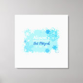 FROZEN SNOWFLAKES Bat Mitzvah Sign-In Memory Board Canvas Afdruk (Voorkant)