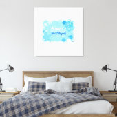 FROZEN SNOWFLAKES Bat Mitzvah Sign-In Memory Board Canvas Afdruk (Insitu (Slaapkamer))